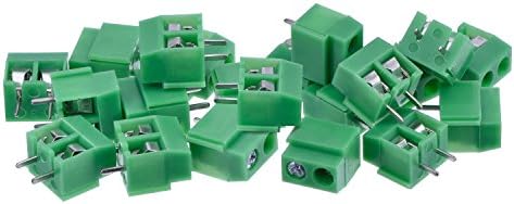 PCB Mount Screw Terminal Block Connector, 100 Pack (2 Pole 5 mm Pitch, 10A 300V)