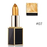 Lipstick, New Fashion Lip Gloss Gold Cosmetics Women Sexy Lips Metallic Lip Gloss (Gold)