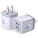 USB Wall Charger, FiveBox 2Pack Dual Port 2.1A Wall Charger Brick Base Adapter Charging Block Charger Cube Plug Charger Box for iPhone X/6/6S/7/8 Plus, iPad, Samsung, Android, LG, HTC, Nokia, Phone primary