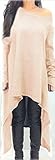 Xuan2Xuan3 Womens Long Sleeve Oversized Top Tunic Shirt Loose Casual Dress,Beige,X-Large