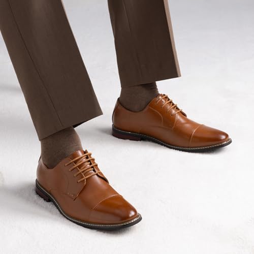 Bruno Marc Men's Derby Suit Shoes, Classic Business Lace-Up Shoes