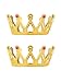 8 Pieces Gold Crown Royal Queen Crown King and Queen Princess Headwear Jeweled Costume Accessories