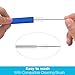 Tovantoe Silicone Reusable (4pcs) and Stainless Steel Smoothie Milkshake Hot and Cold Drinks Straws (2pcs) and Cleaning Brush(1pc), Size4, Multicolor