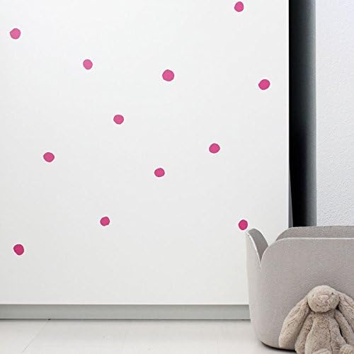 Wee Gallery WeeCals, Easy to Peel Removable Wall Art Decals For Baby's Nursery - Hot Pink Dots