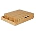 Mind Reader Bamboo 36 Capacity K-Cup Single Serve Coffee Pod Drawer with Side Condiment Caddy Organizer, Brown