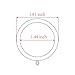 ANJUU 36 PCS 38mm Inner Diameter Curtain Rings, Metal Curtain Drape Sliding Eyelet Rings-Hanging Rings for Curtains and Rods Silver Tone