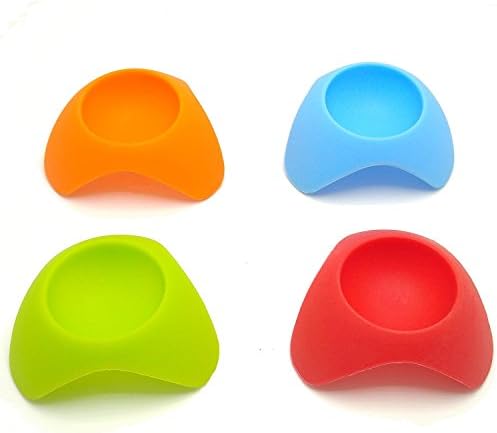 Silicone Egg Cups Holder Egg Serving Cup for Hard and Soft Boiled Eggs Compliments Any Breakfast Place Setting, Pack of 4