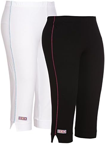 OCEAN RACE Women attarctive Colors Cotton Capris(3/4 Th Pant) Pack of-2