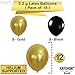 Gold and Black Birthday Decorations Set - Happy Birthday Banner for Birthday Party Decorations | Gold Foil Fringe and Mylar Star Balloons, Pack of 3 | Happy Birthday Black and Gold Party Decorations