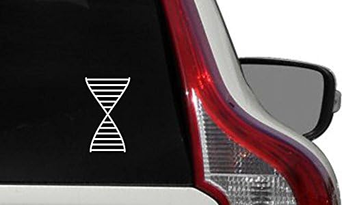 DNA Molecule Version 2 Car Die Cut Vinyl Decal Bumper Sticker for Car Truck Auto Windshield Wall Window Ipad Tablet Macbook Laptop Computer Home Custom and More (White)