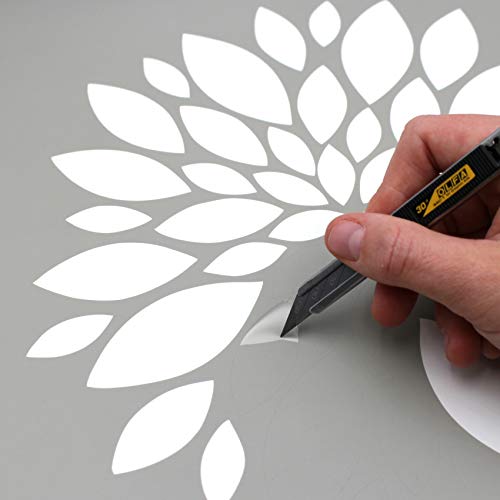 5m Oramask 810 Stencil Film Grau Matt transluzent Schablonenfolie Maskierfolie für Malarbeiten Spritzarbeiten Airbrush (Breite 31,5 cm) – Bild 5