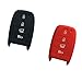 2Pcs New Black And Red Silicone Skin Bag Remote 4 Buttons Key Case Cover Key Fob Skin Covers for KIA K3 Cerato Forte Sorento Rio Rio5 Optima