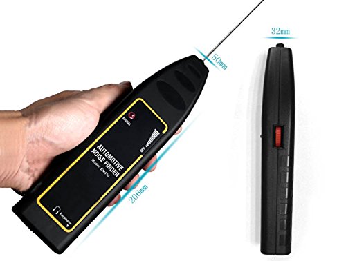 10Hz-10kHz Car Tester Electronic Automotive Noise Finder with Short & Long Probe, Engine Equipment Abnormal Sound Detection Mechanical Failure Stethoscope Noise Detector