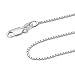 925 Sterling Silver 1MM Box Chain Lobster Claw Clasp 16 inch