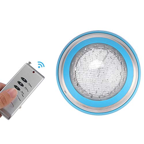 Waterproof Pool Light,Underwater RGB Color Changing Swimming Pool Light 360 LED Stainless Steel Submersible with Remote Control(AC12V 35W)