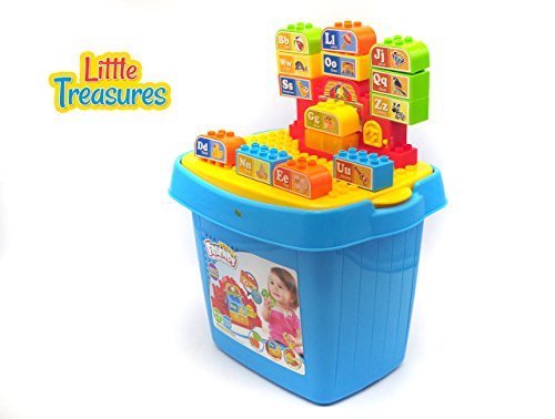 Learning Barrel – Building block for preschoolers, printed with capital, small letters and various words with illustrations; a large set up for building bricks compatible parts - Thumbnail 5