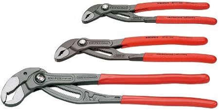 Knipex Cobra 87 01 01 01 250 87 300 87 400 Tube And Water Pump Pliers Set 3 Piece Amazon Co Uk Diy Tools