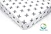 Premium Grey Fitted Crib Sheet Set (2 Pack) | 100% Jersey Cotton | Certified No Harmful Chemicals | Adorable Modern Gray Arrows + X Designs | Infant Baby Crib Sheets for Boys and Girls