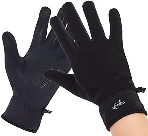 CAMYOD Windproof Softshell silicon grip Touch Gloves - Winter Thermal Gloves For Outdoor, Cycling, Running, Men and Women (XL)