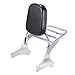 Iglobalbuy Chrome Backrest Sissy Bar Luggage Rack Compatible with Honda Shadow VT750 C2 RC44 1998-2003 VT 400 1997-2003