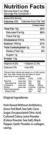 Sweetwood Smokehouse - Fatty Meat Stick - Original - 2oz (20 Count) - Gluten Free , Nitrate Free, Grass Fed,  All Natural, Healthy Snack for Kids & Adults - Thumbnail 3