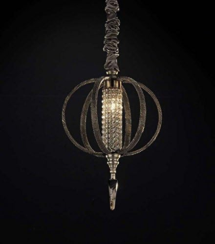 Aver Metais Adelaide Warm Silver Leaf Decorative Asfour Crystal Lighting Fixture Pendant Light Crystal Clear