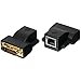 IOGEAR DVI-D CAT5e/6 Mini Extender - Distance of up to 65ft - Supports DDC - No power adapter required - Up to 1920x1200 Resolution - GVE200