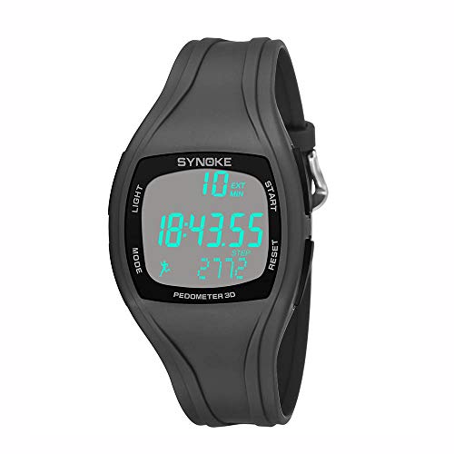Sports Watch,Watch for KidsSports Watch Calorie Pedometer Chronograph Outdoor Watches 50m Waterproof(Gray)