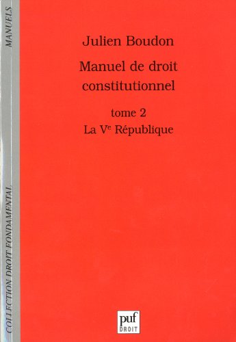 Manuel de droit constitutionnel