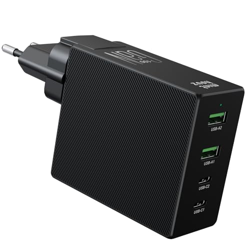 41Rnf0GEEoL Minthouz 100W Usb C Ladegerät,Gan Adpter Netzadapter Für Steckdose, Schwarz, Kompaktes Design Mit Riffelstruktur Laptops, Ipad, Iphone, Steam Deck Und Mehr (100W)
