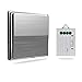 Thinkbee Wireless Lights Switch Kit, No Wiring, No Battery Self-powered Remote Control House Lighting Switch with Transmitter,Quick Install or Relocate On/Off Switches for Lamps Fans Appliances,Silver