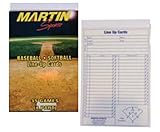 New Martin Baseball Softball 35 Game, 4 Part Carbon Copy Line Up Cards 5.5