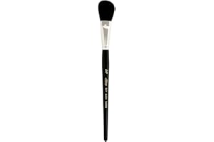 Silver Brush Limited 5619S-3/4 Silver Mop Black Oval Paintbrush for Oil, Acrylic, Watercolor, Pastels, & Charcoal, Size 3/4 Inch, Short Handle