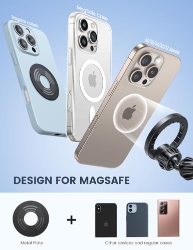 Lamicall Soporte Celular Automóvil mag Safe- [Dashboard or Vent] 20X N55 Magnets, Iman Celular Auto Base Porta Auto Compatible con iPhone 17 16 Pro MAX 15 14 y Otros Dispositivos con Anillo Magnético