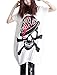 Allegra K Ladies Skull Letters Printed Seam Pockets Scoop Neck Loose Blouse