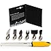 Deluxe Cheese Knife set + Cheese Grater - 6 Cheese knives - Cheese spreader - Stainless Steel Cheese Knives Collection - Cutlety Set