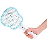 HeiYi Electric Bug Zapper Mini Fly Swatter Zap Mosquito Best for Indoor and Outdoor Pest Control, 3000 Volt Unique 3-Layer Safety Mesh That's Safe to Touch - Small (Blue)
