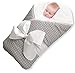 BundleBee Baby Wrap – Swaddle – Baby Blanket – Summer or Winter - Feather Light - Neck and Back Support – Hypoallergenic – Beautiful Packaging – Newborns 0-4 Months - Grey Polka Dot