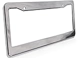 Oxgord Single Plastic License Plate Frame, Chrome