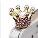3.5mm 1 pcs Golden with White/Blue /Purple Rhinestone Noble Crown Shinning Crystal Cute Princess Dust Plug Phone Headset Dust Plug Anti Dust Earphone Jack Plug Stopper Cap Cellphone Charm for iPhones