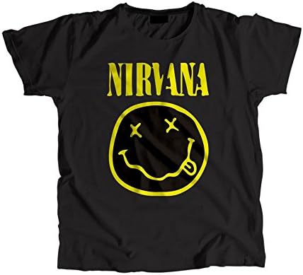 Edgy Nirvana Smiley Cool Graphic Print Regular Fit Cotton T-Shirt