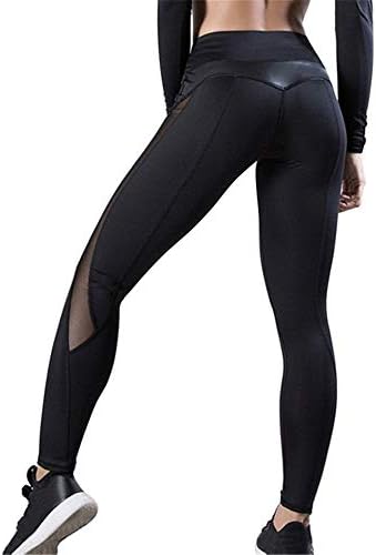 YEHAOFEI Women Yoga Pants Fitness Gym Sports Leggings Running Tight Mesh Yoga Leggings Seamless Compression Training Pant