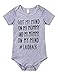 Newborn Baby GOT My Mind ON My Mommy Funny Bodysuits Rompers Outfits(A-Gray,0-3M)
