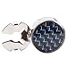 H&H HJ Men's Jewelry Round Button Cover Substitute to Traditional Cuff Links