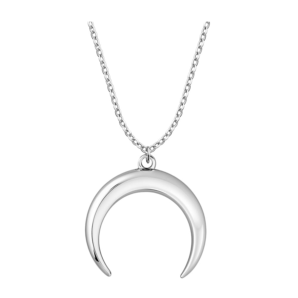 Sofia Milani - Women's Necklace 925 Silver - Moon Pendant - 50236