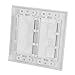 BATIGE 2 Gang Brush Wall Plate Anti-dust Wall Mount Panel Cable Pass Through Wires Cable Access Strap Wall Socket Plug Port (2 Gang (2 Pack), White)