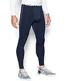 Under Armour Men's ColdGear Armour Compression Leggings, Midnight Navy/Steel, Medium