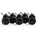 Katu Rubber Office Chair Wheels Casters - Hardwood Vinyl Safe. (Set of 5) Black and Gray