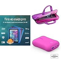 Fire HD 8 Kids Pro tablet, 8” HD 32 GB (Doodle) + Sleeve + Power Charger