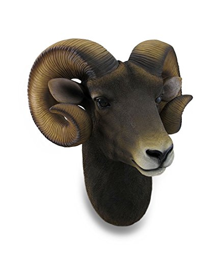 Ram head bust sculptural wall hanging